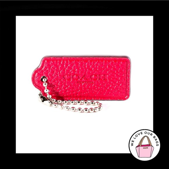 Coach Accessories - New 2" COACH NEW YORK Pink Pebbled Leather Fob Bag Charm Keychain Hang Tag